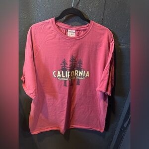 Comfort Wash Salmon California Avenue of the Gaints T-Shirt